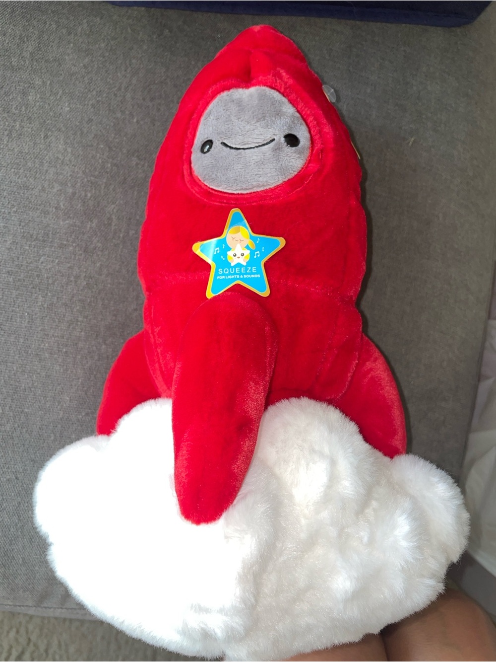 FOA Schwarz Red Rocket Plush Squeeze Toy with White Cloud - Kids